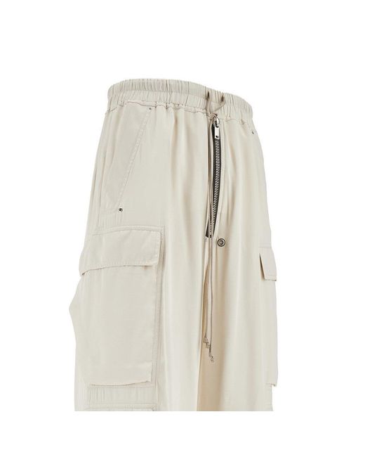 Rick Owens Natural 'Cargobelas' Viscose-Blend Pants for men