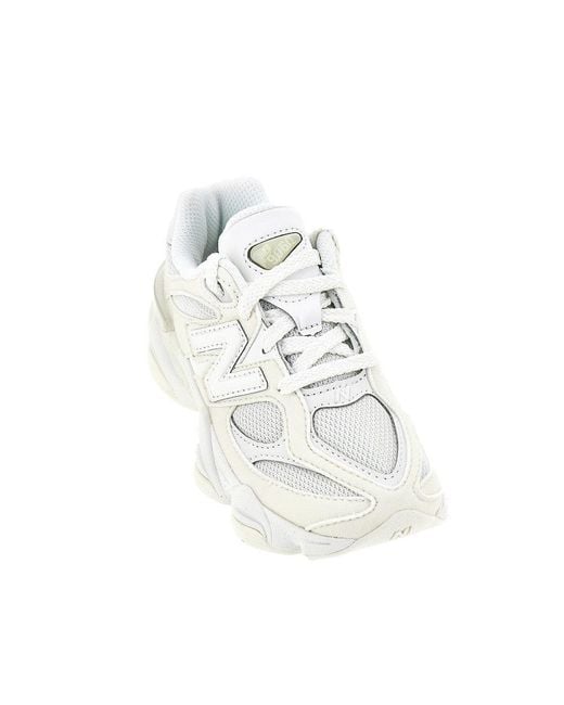 New Balance White 9060 Lace Sneakers Kids