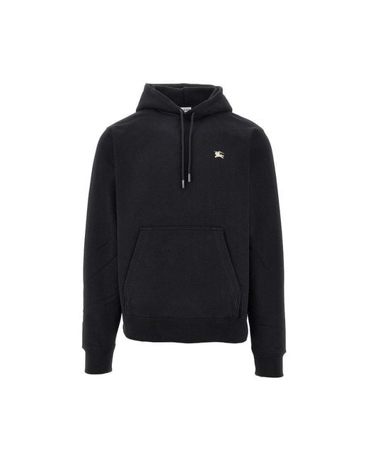 Felpa Con Cappuccio 'Knight Stamp' Uomo di Burberry in Black da Uomo