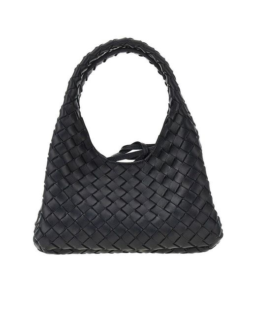 Bottega Veneta Black Intrecciato Nappa Leather Small 'Campana' Bag