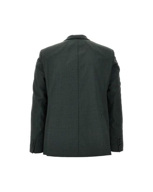 MARSĒM Green Wool-Blend Single-Breasted Suit for men