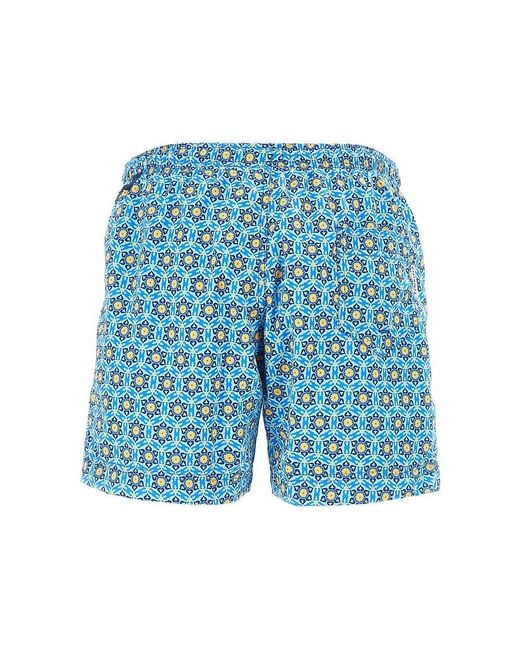 Peninsula Blue 'Procida' Printed Swim Shorts for men