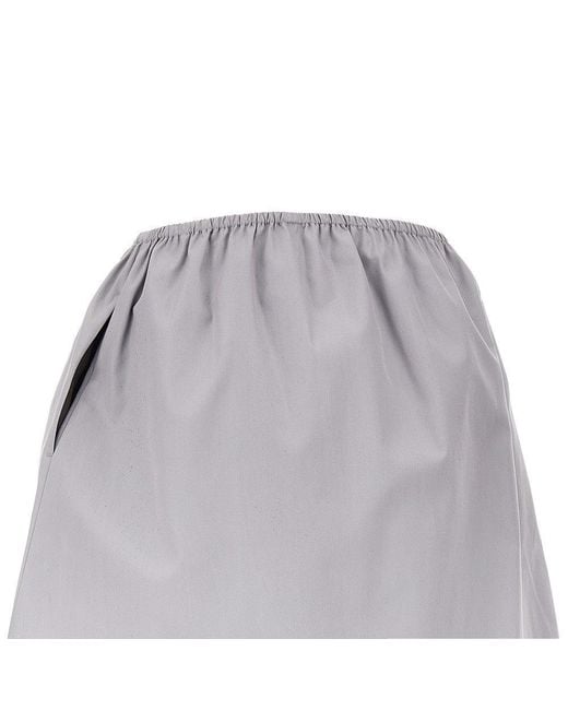 Miu Miu Gray Panama Mini Skirt