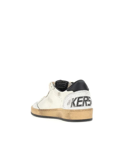 Golden Goose Deluxe Brand Natural 'Ballstar' Nappa Leather Sneakers