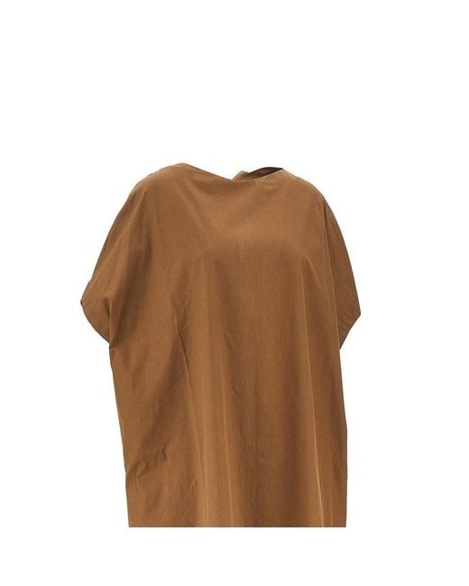 ARMARIUM Brown 'Nicla' Poplin Long Dress