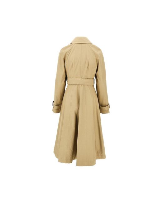 Burberry Natural Gabardine Fit-And-Flare Ellingham Car Coat