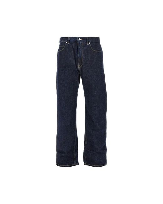 Fendi Blue Dark Wash Regular Fit Jeans for men