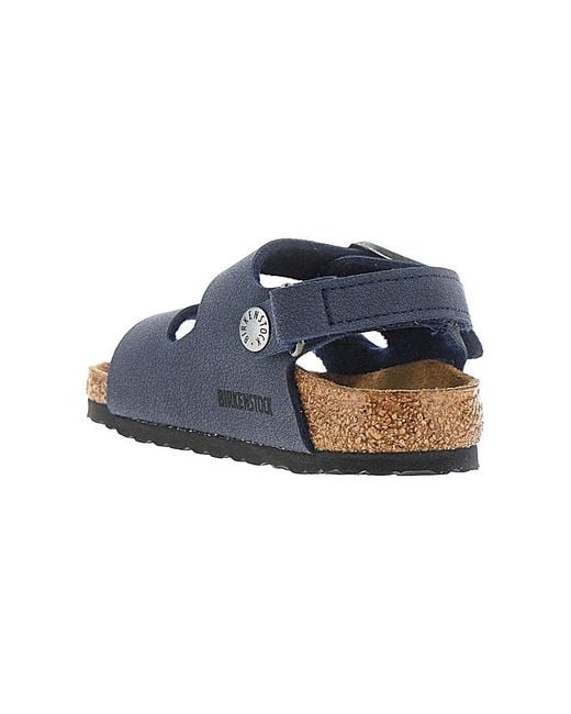 Birkenstock Blue 'Milano' Birko-Flor Nubuck Sandals Kids for men