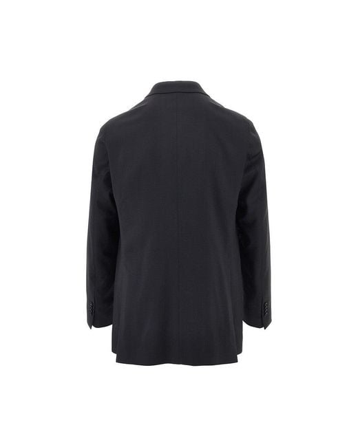 BRERAS Milano Blue 'Arezzo' Wool Double-Breasted Jacket for men