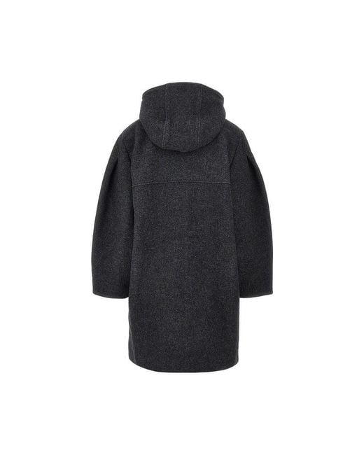 Ganni Black Wool-Blend Coat