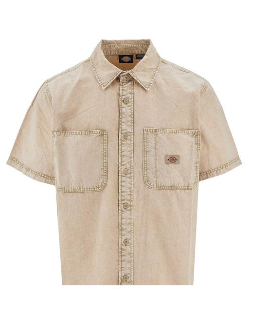 Dickies Natural 'Newington' Short-Sleeved Shirt for men