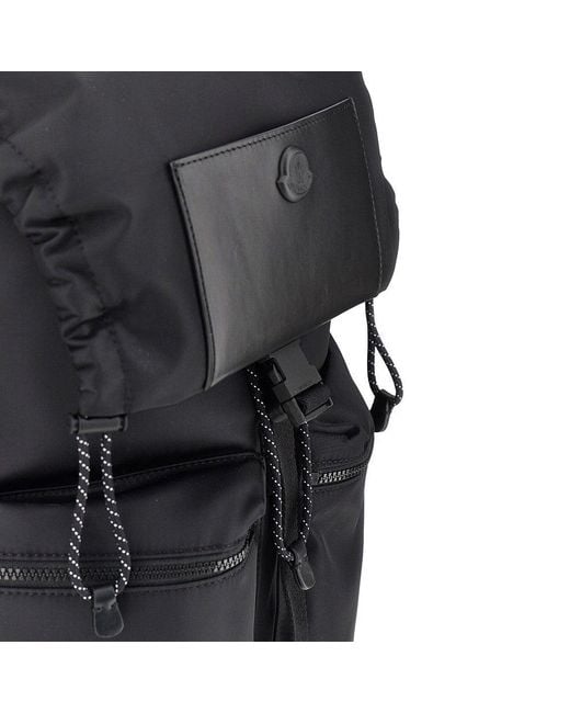 Moncler Black 'Kenton' Nylon Drill Backpack for men