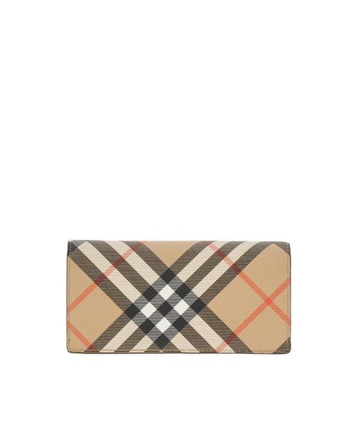 Burberry Metallic Check Coated Fabric Bi-Fold Wallet for men