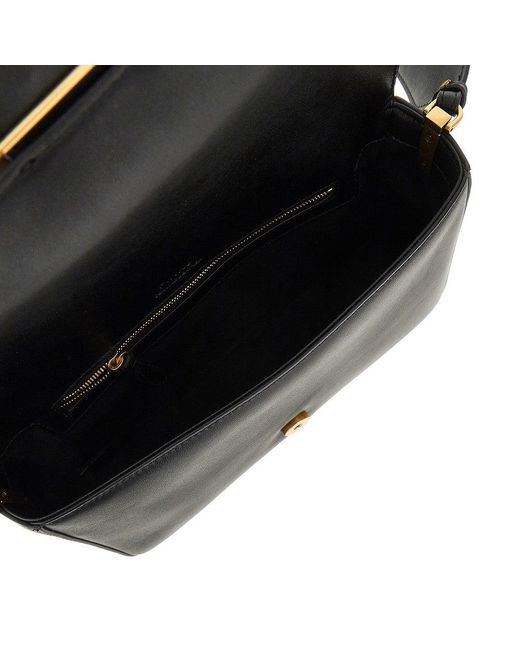 Pinko Black Leather Medium 'Love Bag Slouchy' Bag