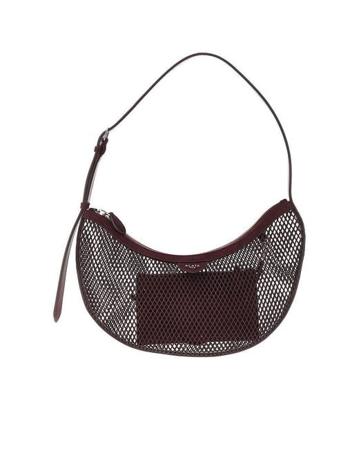 Alaïa Brown One Piece Demi Lune Net Bag