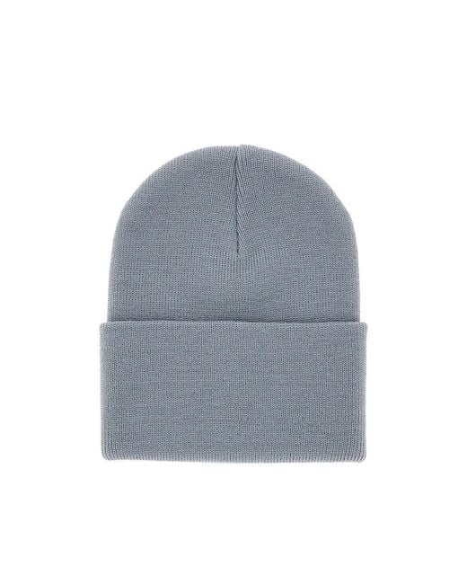 Carhartt Gray Logo Patch Beanie for men