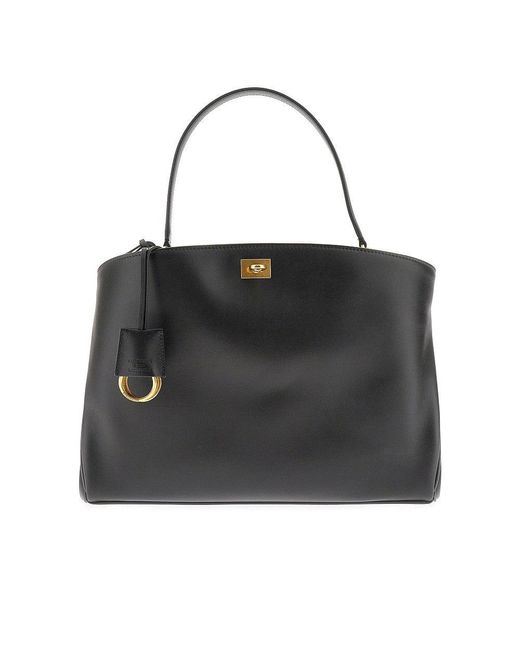 Balenciaga Black Smooth Leather Medium 'Rodeo' Bag