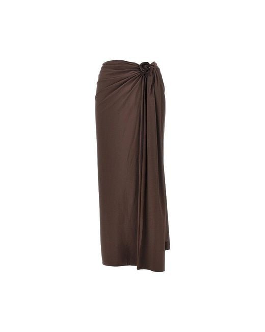 Maygel Coronel Brown 'Capella' Long Pareo Skirt