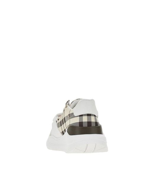 Burberry Natural Check Fabric Sneakers