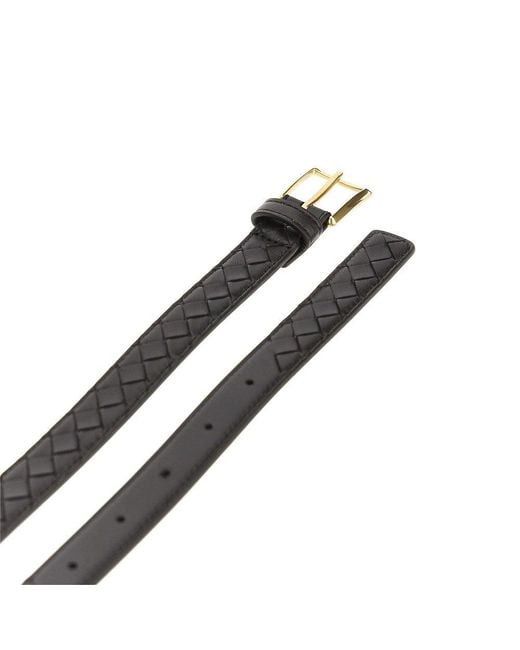 Bottega Veneta Black Intrecciato Nappa Leather 'Solo' Belt