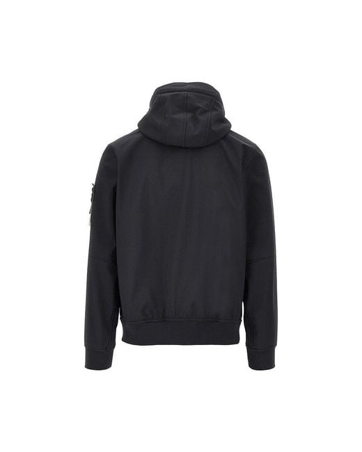 Stone Island Blue Soft Shell-R E. Dye Technology Jacket for men
