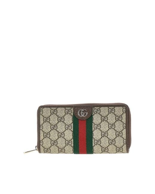 Gucci Green 'Ophidia' Zip-Around Wallet