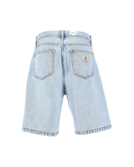 Carhartt Blue 'Landon' Denim Shorts for men