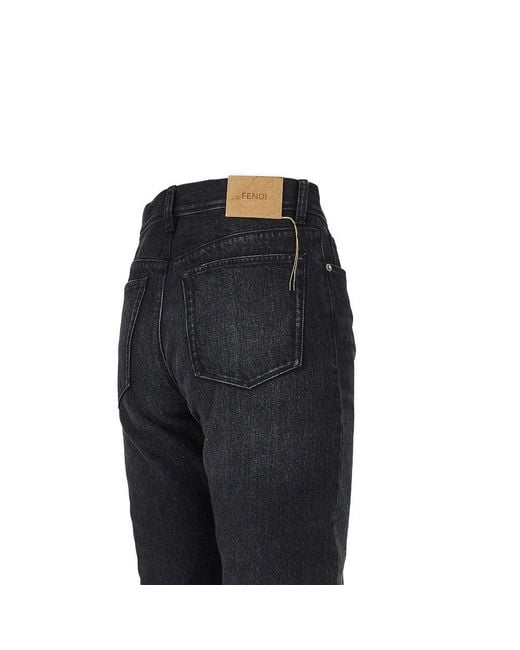 Fendi Black Denim Slim-Fit Jeans for men