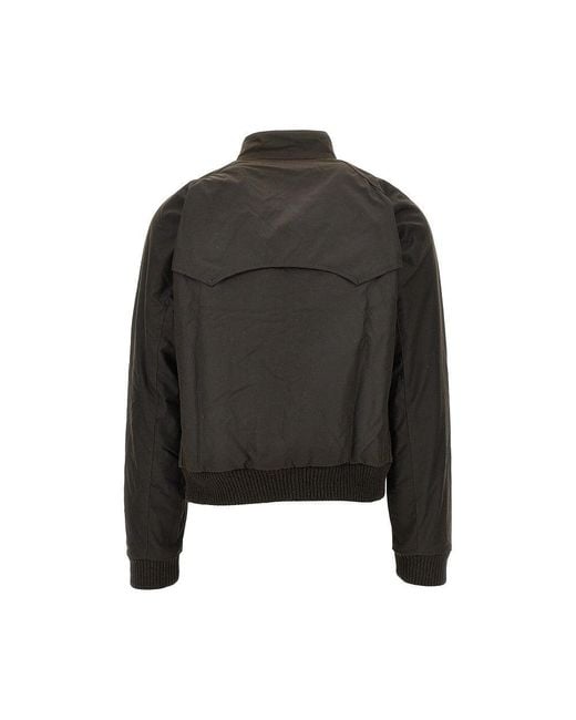 Barbour Black Waxed Cotton 'Merchant' Jacket for men