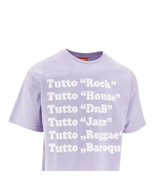 Public Possession Purple Cotton 'Tutto Musik' T-Shirt for men