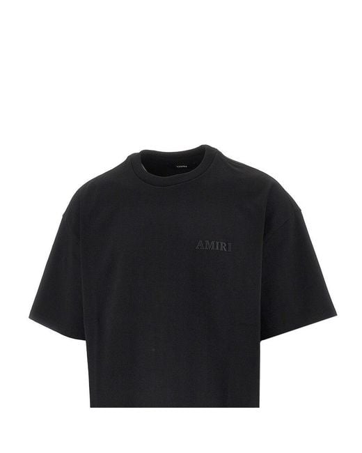 Amiri Black Embroidery Oversized T-Shirt for men