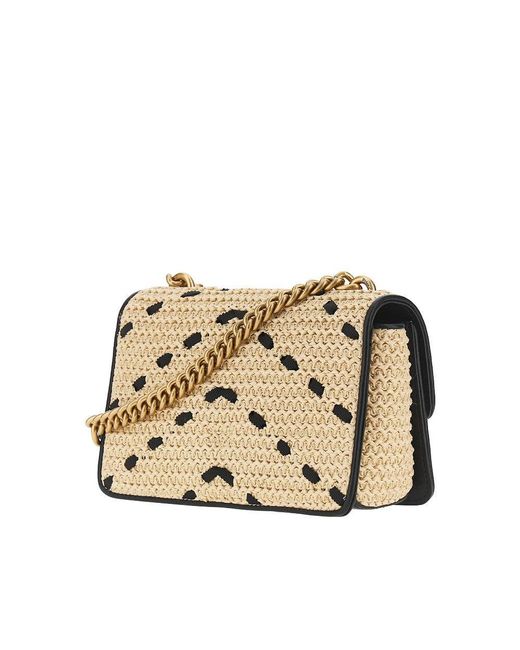Pinko Metallic Raffia Mini Love Bag One Light Bag