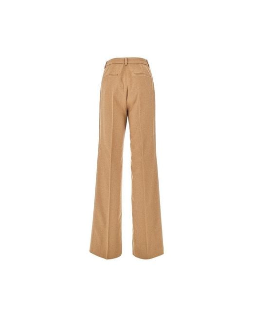 Max Mara Natural Camelhair Tailored Pants