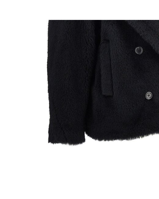 Max Mara Black Wool-Blend Short Coat