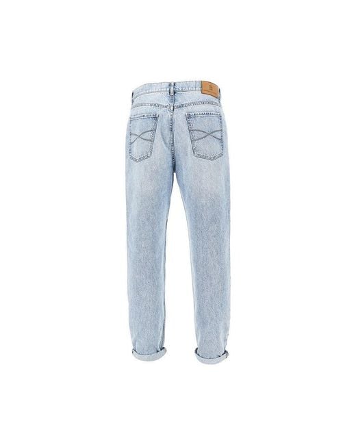 Brunello Cucinelli Blue Iconic Fit Denim Pants for men