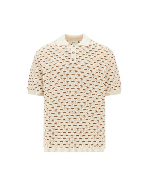 Les Deux Natural 'Esmay Shell' Knitted Polo for men
