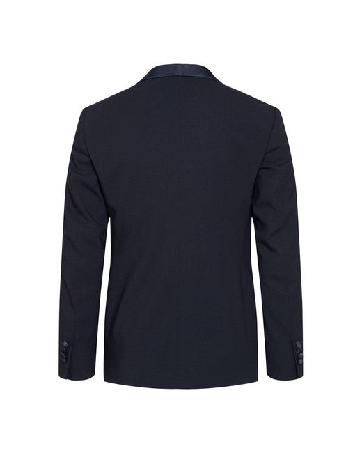 Giorgio Armani Blue Wool Crepe Soho Tuxedo Suit for men