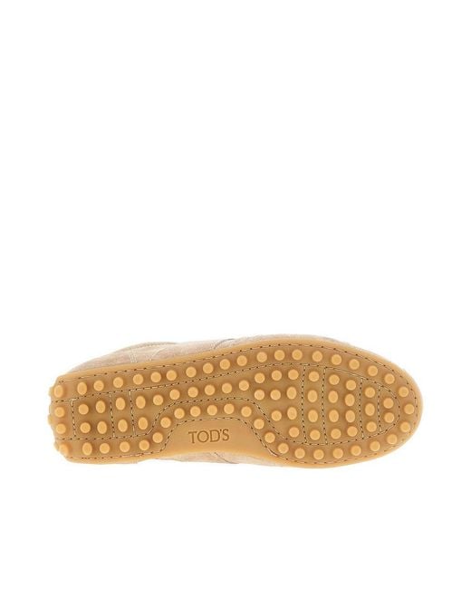 Tod's Natural Suede Leather 'T-Marathon' Sneakers