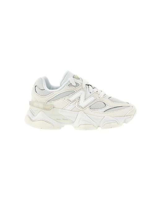 New Balance White 9060 Lace Sneakers Kids