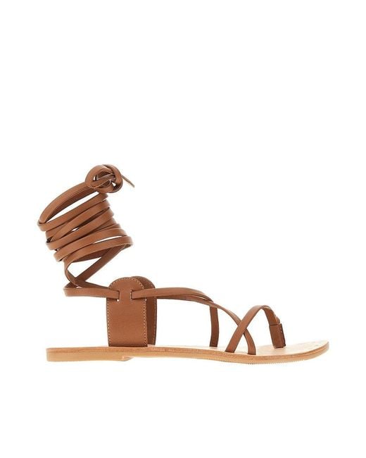 Manebí Brown Alex Rivière Studio X Manebì Leather Sandals