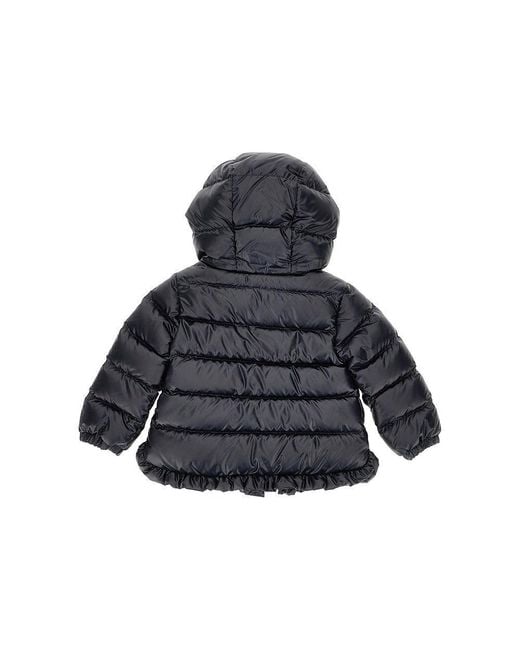 Moncler Blue 'Tazui' Nylon Downjacket With Logo Patch Kids