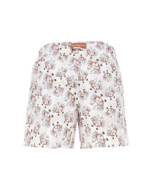 Emporio Armani Multicolor Sea Animals Print Swimshorts for men
