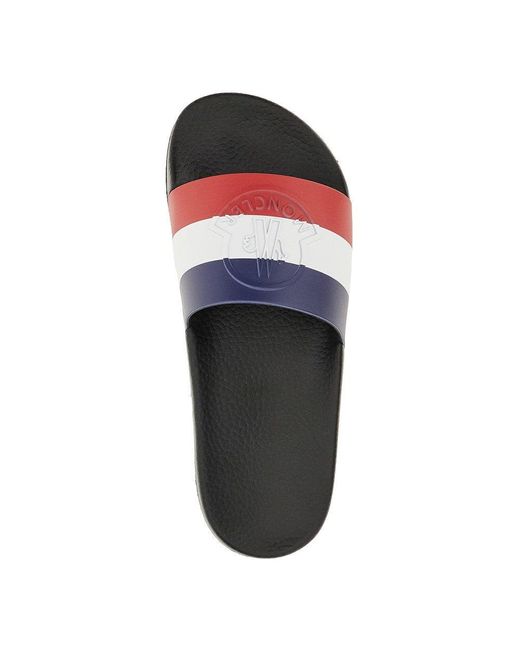 Moncler Blue 'Basile' Rubber Slides for men