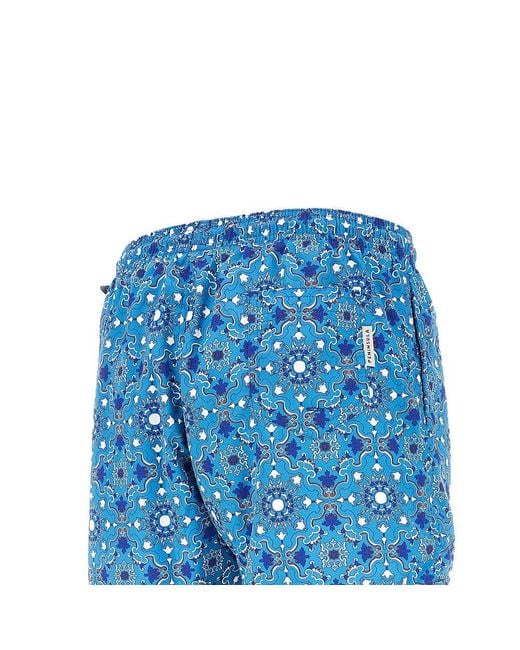 Peninsula Blue 'Rapallo' Printed Swim Shorts for men