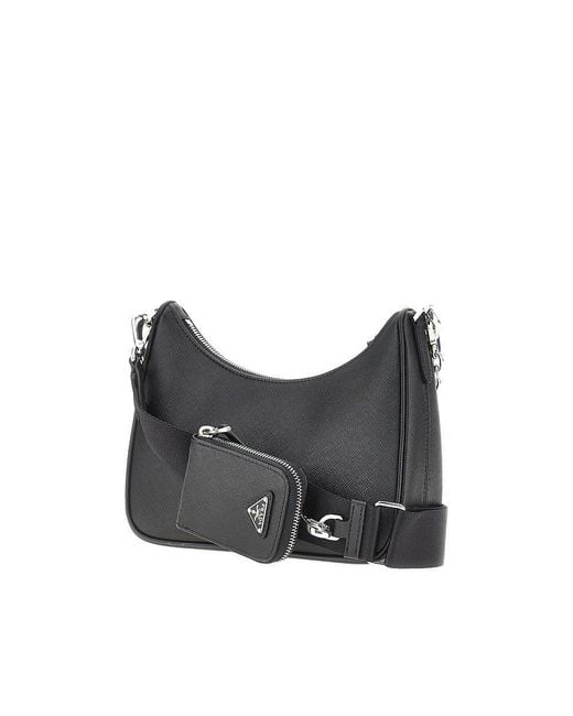 Prada Black Saffiano Leather Re-Edition 2005 Bag