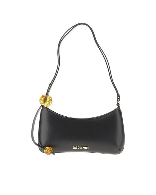 Jacquemus Black Leather Medium 'Le Chiquito' Bag