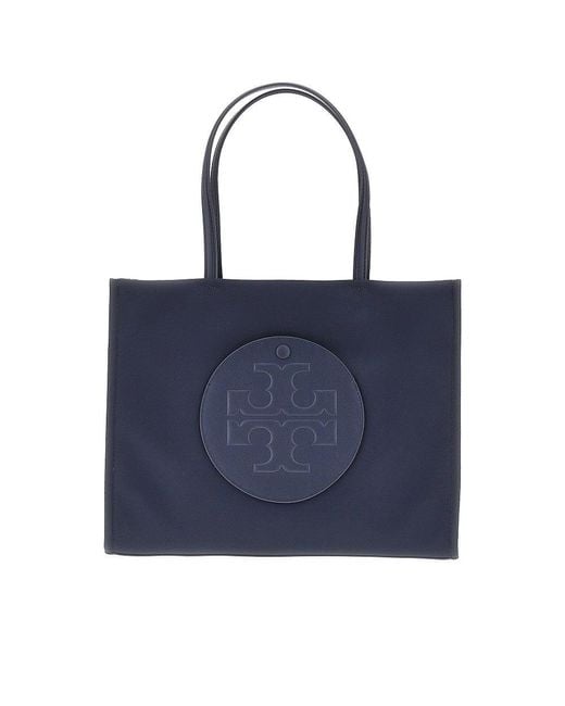 Tory Burch Blue Recycled Nylon 'Ella' Small Tote Bag