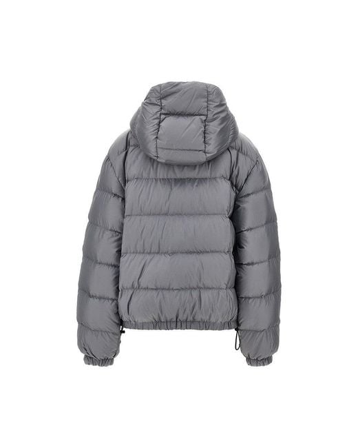 Miu Miu Gray Light Pongé Down Jacket