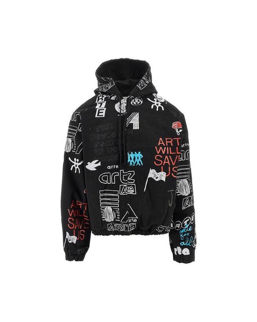 Arte' Black 'Art Saves' Jacket for men