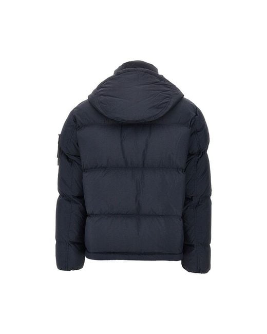 Stone Island Blue Matt Ripstop Cordura Down Jacket for men